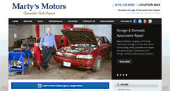 Desktop Screenshot of martysmotors.com