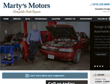 Tablet Screenshot of martysmotors.com